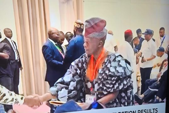 Folarin Presents Oyo APC Presidential Primary Election Results in Abuja